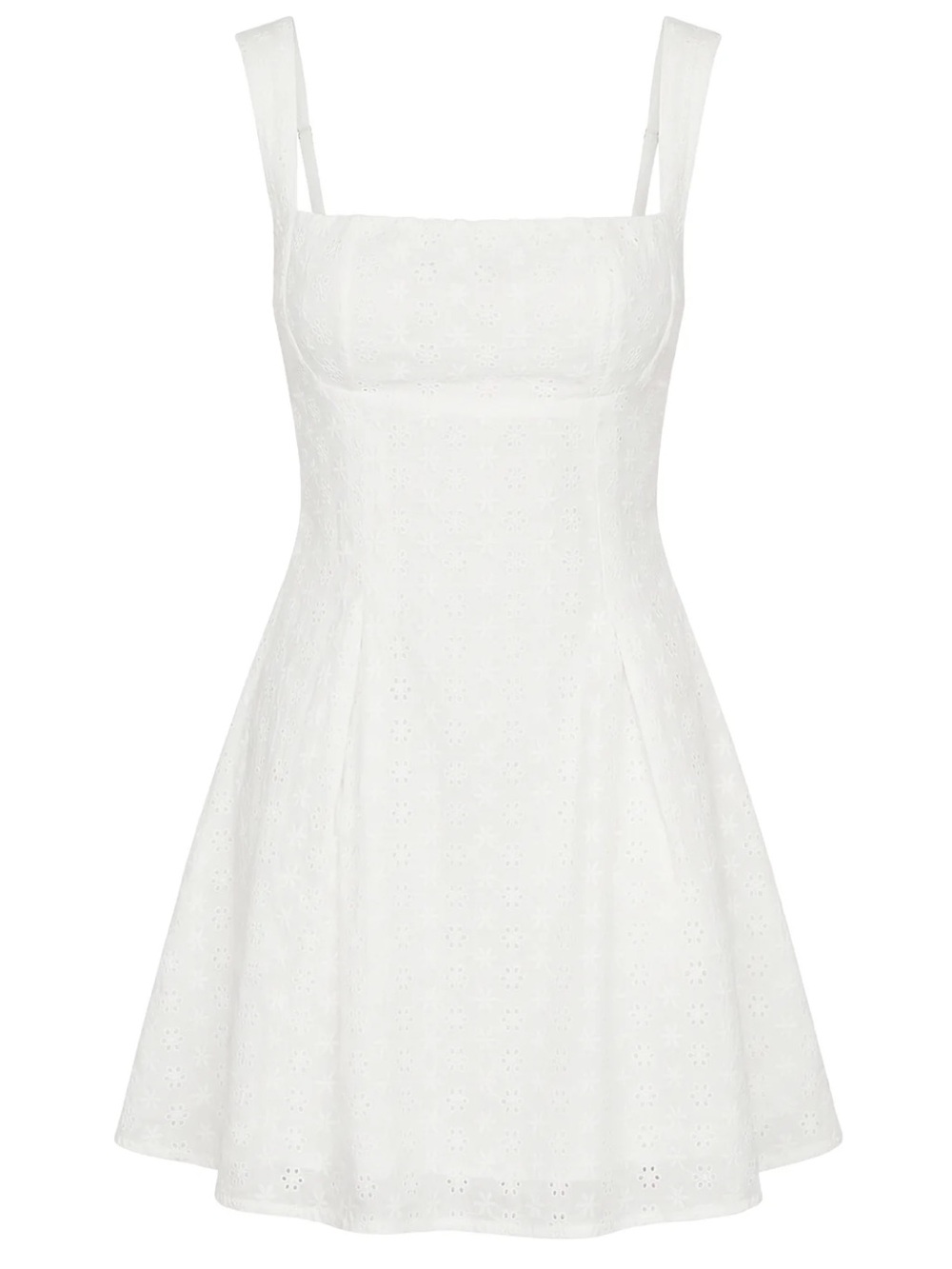 Princess Polly White Eyelet Bow-Back Mini Dress - Picture 8 of 8